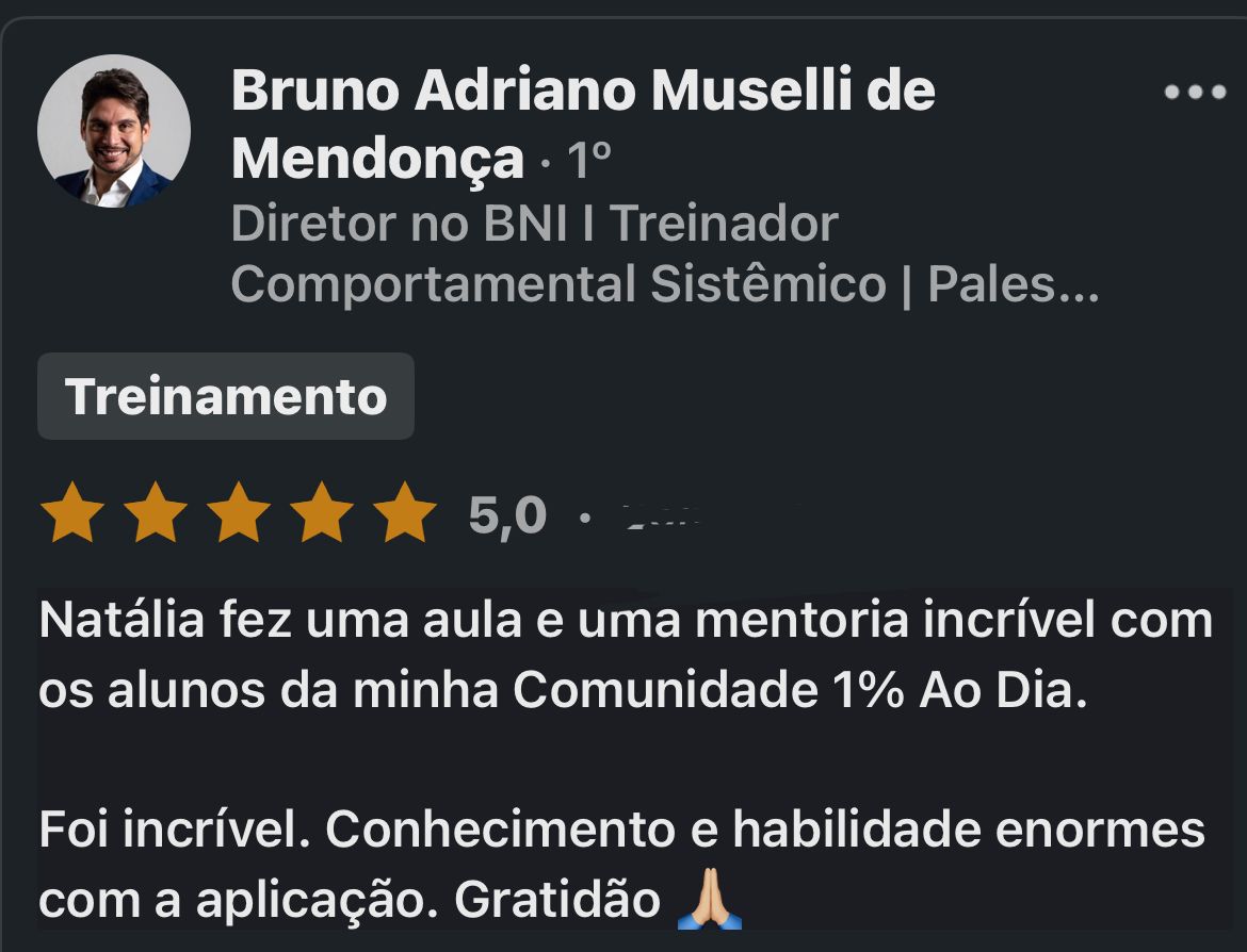 Depoimento de contratante 1