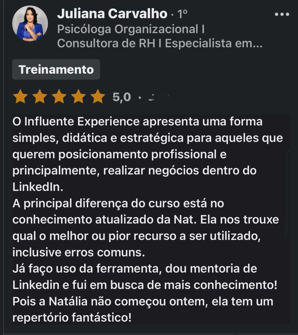 Depoimento de contratante 8
